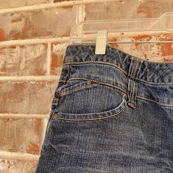 Route 66 Embroidered Rose Denim Mini Skirt - Picture 3 of 7